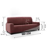 REGAL MILLS EASYSTRETCH VELVET BORDEAUX  3 Seater Sofa Cover