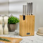 Noferro Bamboo 5 Piece Knife Block with Sharpener