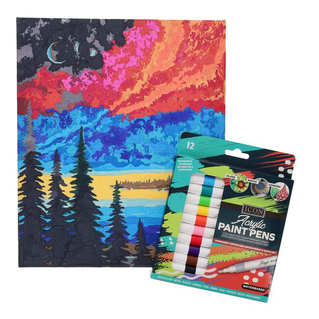 Icon Acrylic Paint Pens 12 Pack