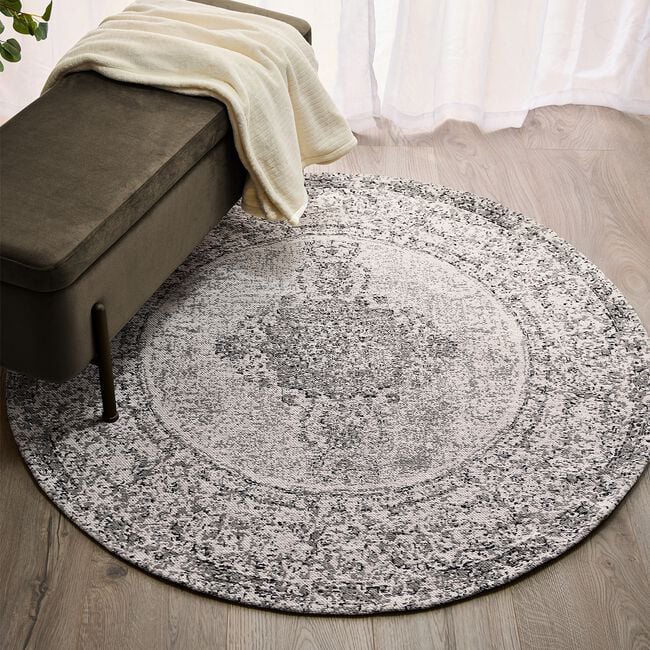 Clermont Round Rug 140cm - Grey
