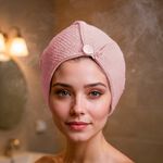 NICOLE DAY WAFFLE PINK Hair Turban