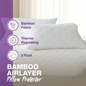 Ambian Bamboo Airlayer Pillow Protector Pair