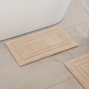 COTTON BORDER SAND 50x80 Bath Mat