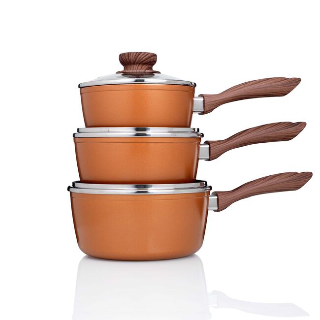 JML Copper Stone 3 Piece Cookware Set 