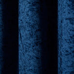 BLACKOUT&THERMAL CRUSHED VELVET NAVY 66x54 Curtain