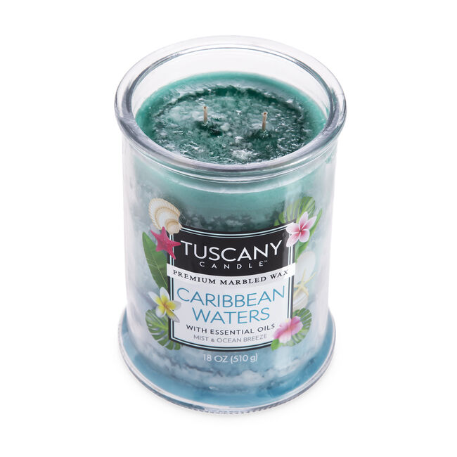 Tuscany Triple Pour Candle Caribbean Waters 18oz