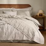 YARD HEBDEN STRIPE NATURAL/STONE 150x200cm Bedspread 