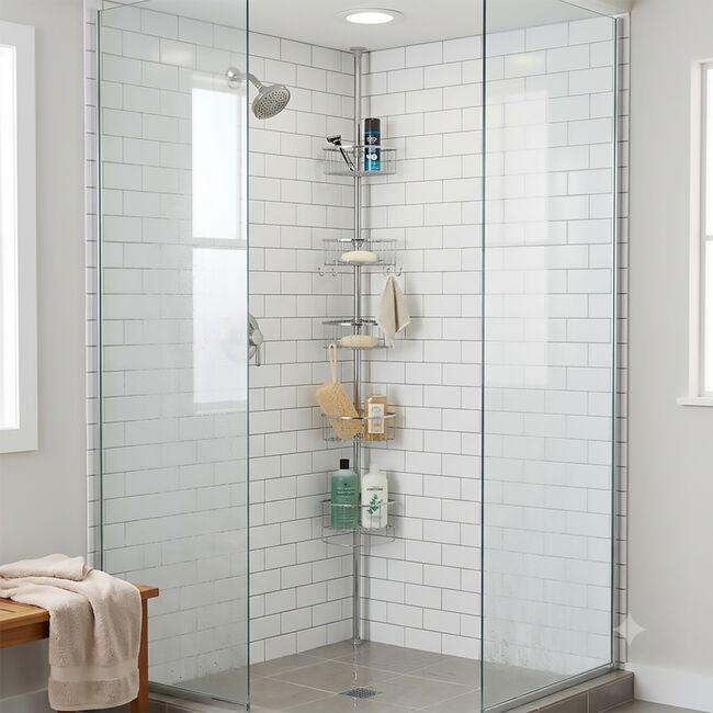 Espelho Premium Telescopic Shower Caddy
