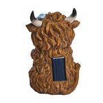 Highland Cow Solar Garden Light with Moving Eyes