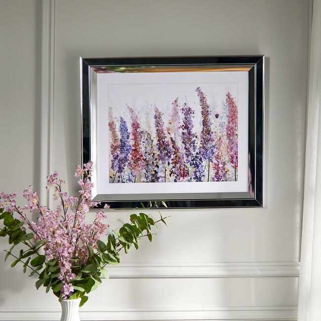 Lavander Fields Jewelled Wall Art - 49cm x 59cm