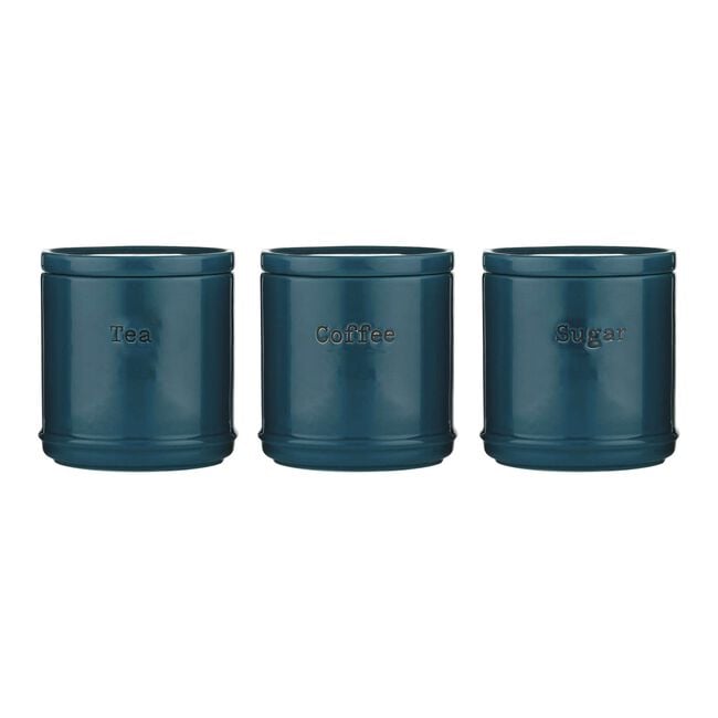 Price & Kensington Set Of 3 Canisters - Teal