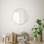 Cannes Brass Round Mirror 80cm