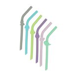 Melii 6 Silicone Animal Straws with Cleaning Brush