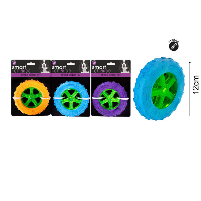 Strong Rubber Tyre Dog Toy - Assorted