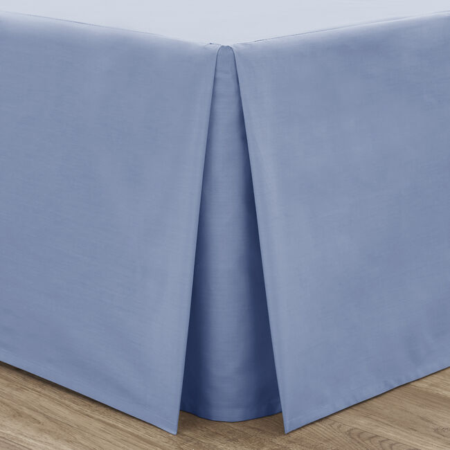 KING SIZE PLATFORM VALANCE Luxury Percale Cornflower 12J