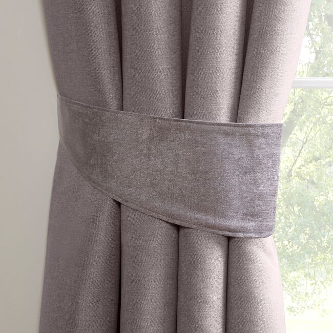 NIGHTSHADE TEXTURED SLATE PAIR Tiebacks