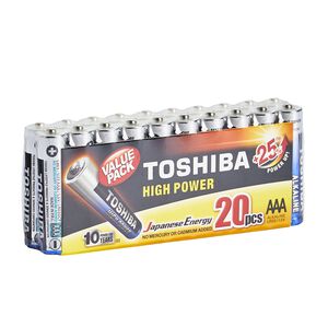 Toshiba High Power AAA Batteries 20 Pack