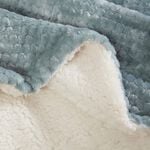 Nicole Day Waffle Sherpa Throw 130x170cm -Duck Egg