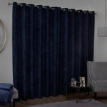 BLACKOUT & THERMAL HERRINGBONE NAVY 132x90 Curtain
