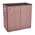 FOLDING SLIM DUSTY ROSE STORAGE Ottoman