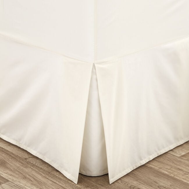 DOUBLE VALANCE SHEET Luxury Percale Cream 