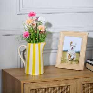 Lemon Stripes Jug Vase