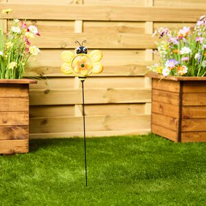 Bee Spinner Garden Stake