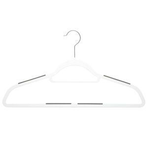 White Hangers with Anti Slip 10 Pack