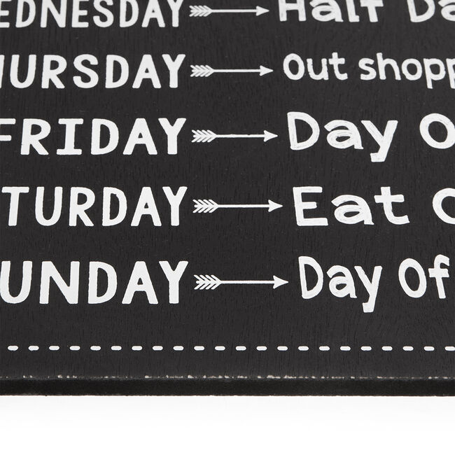 Kitchen Schedule Quote Wall Décor