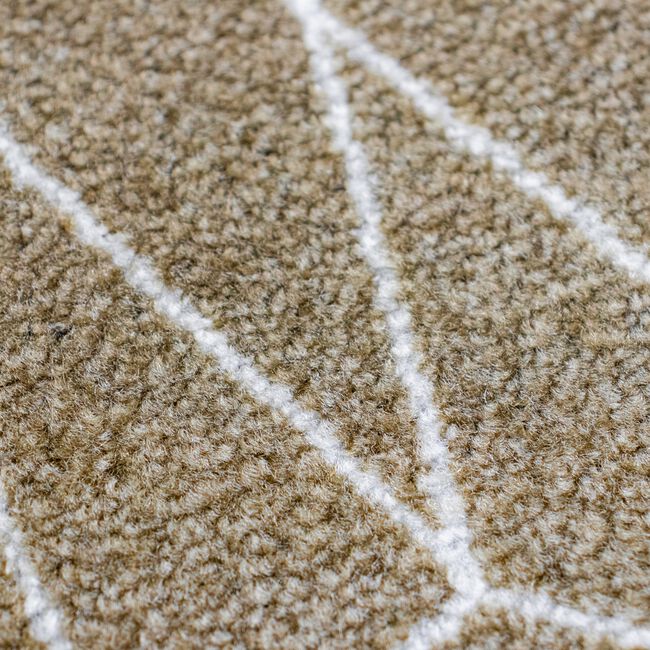 JVL Geo Brown Mega Mat 50cm x 75cm