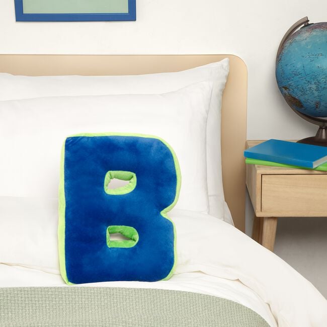 LETTER B Cushion Blue/Green