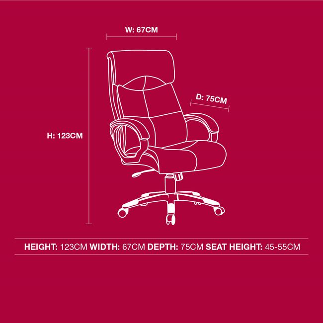 Executive Comfort Office Chair - Grey