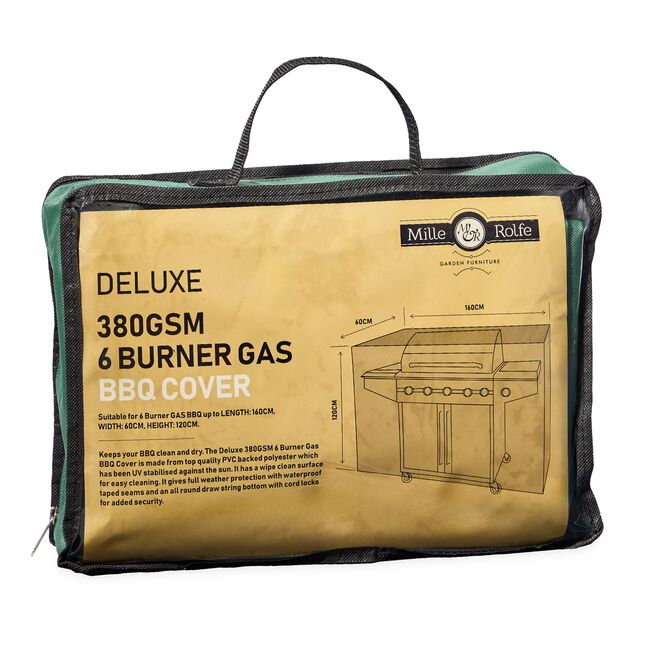 Deluxe 380GSM 6 Burner Gas BBQ Cover 