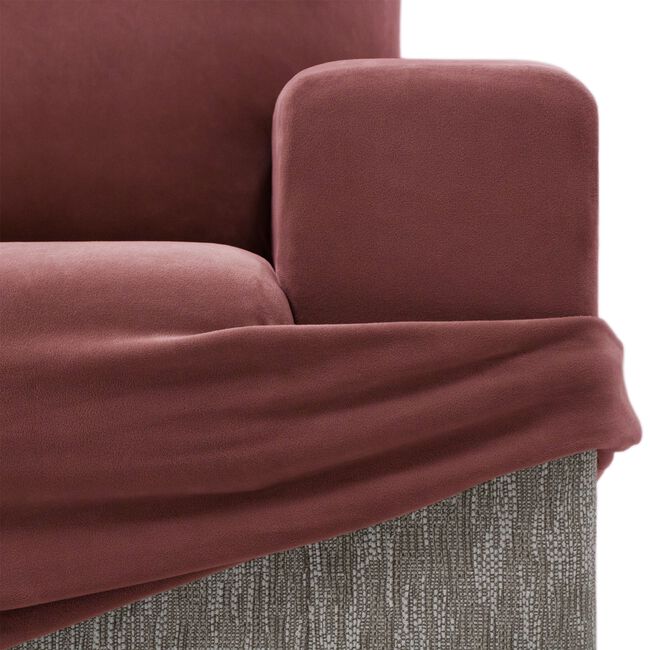 REGAL MILLS EASYSTRETCH VELVET BORDEAUX  4 Seater Sofa Cover