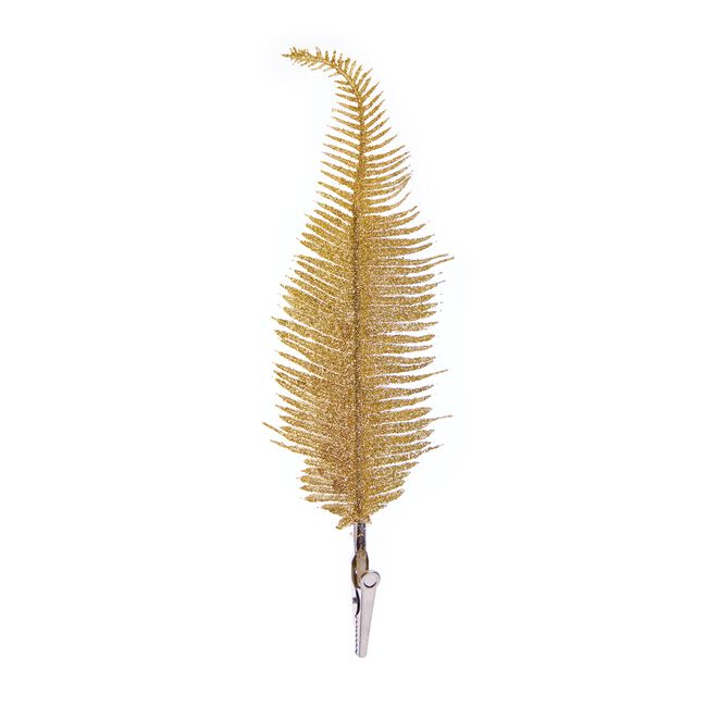 8 Pack Gold Feathers Christmas Tree Decoration