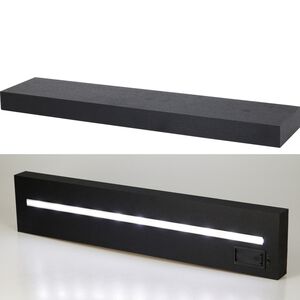 LED BATTERY OPERATED Wall Shelf Black