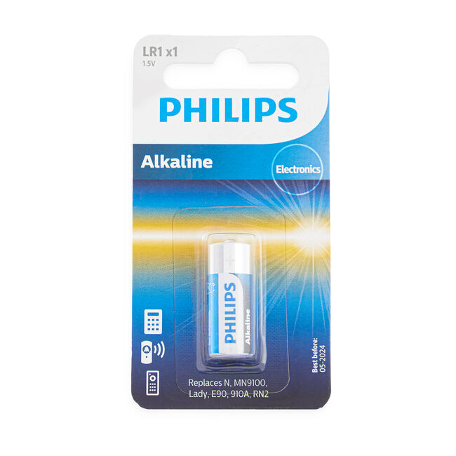 Philips Power Alkaline LR1/MN9100 Battery 1.5V