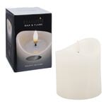 LED Pillar Candle White - 9x10cm