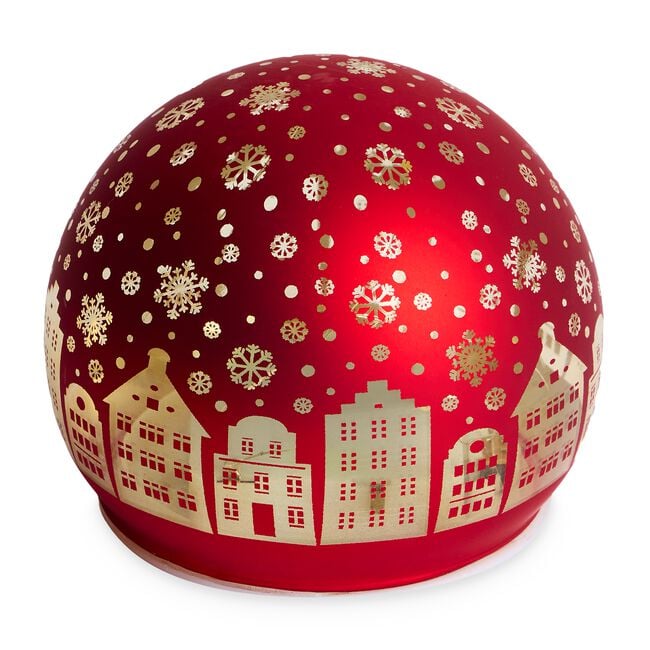 CASHEL LIVING LED CHRISTMAS RED Small Glass Ball