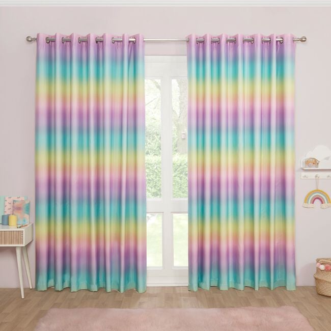 BLACKOUT & THERMAL RAINBOW SKY MULTI 90x90 Curtain