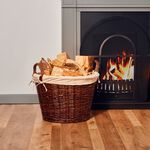 Silverflame 50cm Wicker Log Basket 