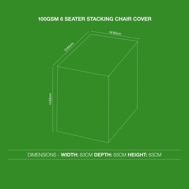 100GSM 6 Seater Stacking Chair Cover 