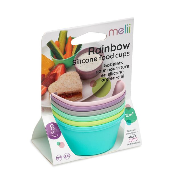 Melii Rainbow 6 Silicone Food Cups