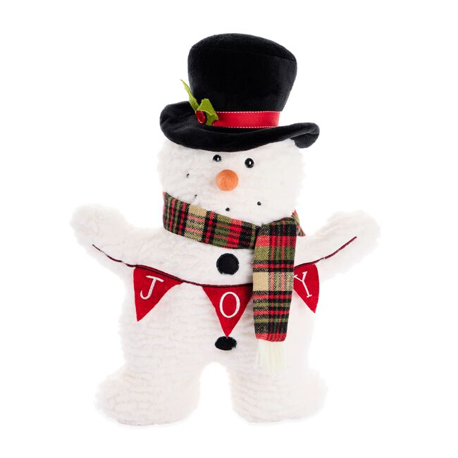 Snowman With Scarf Cushion