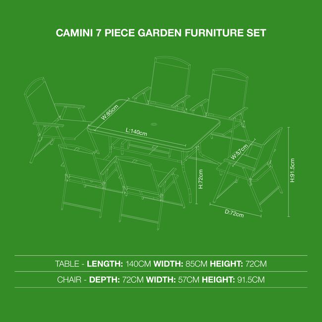 Camini 7 Piece Garden Furniture Set