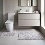 COTTON BRICK DOVE GREY 50x50 Pedestal Mat