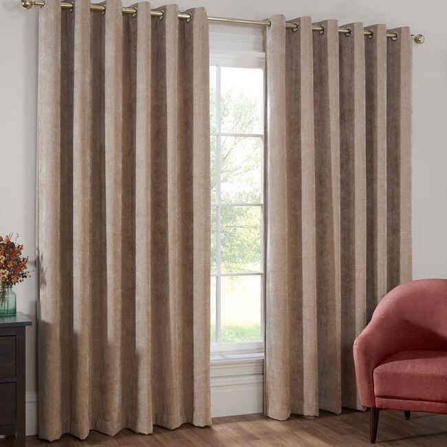 MONROE CHENILLE MUSHROOM 66X54 Curtain