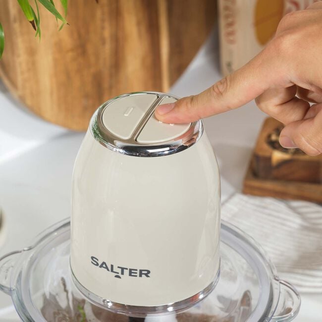 SALTER RETRO CREAM Glass Chopper