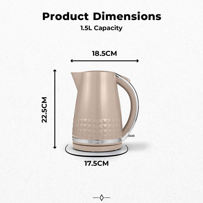 TOWER SOLITAIRE BEIGE 1.5L Kettle