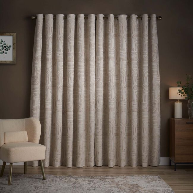 OLIVIA LINEAR JACQUARD GOLD 66x54 Curtain